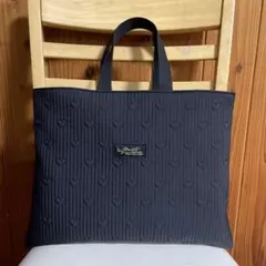 レッスンバッグ トートバッグ 黒 ハート
