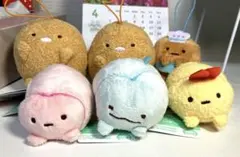 すみっコぐらし ゴムひも付きマスコット　6点セット　タグ付き
