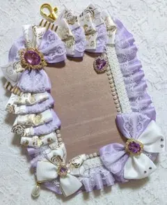 デコケース B7サイズ 16 ラベンダー ホワイト