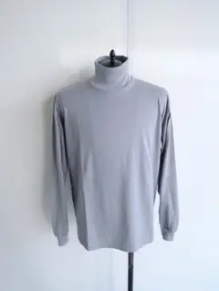 AURALEE LUSTER PLAITING HI NECK L/S TEE