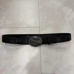 HARLEY-DAVIDSON ベルト バックル付き ブラック レザー メンズ