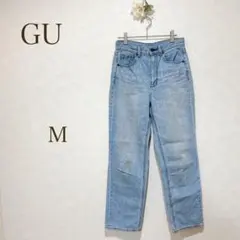 GU デニムパンツ　ズボン　ジーンズ　Mサイズ ライトブルー　ジーパン