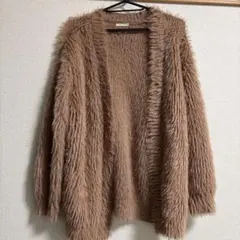 ファー風 カーディガン 長袖