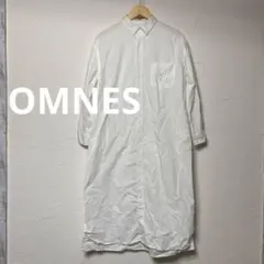 美品⭐︎OMNES⭐︎長袖シャツワンピース/ホワイトのサムネイル