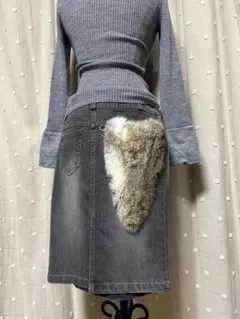 Prismatic colors デニムスカート　タイトスカート　ダークグレー