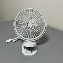 【新品未使用】USB充電式 クリップ式卓上扇風機 ホワイトのサムネイル