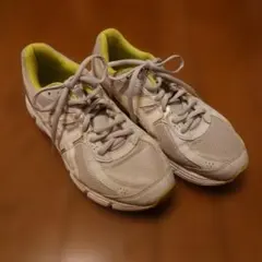ASICS レディース スニーカー ランニングシューズ ホワイト×イエロー