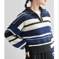 rps アールピーエス ハーフジップニット ストライプ