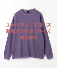 新品 ユナイテッドアローズ クリアコットン ハニカム カットソー 紫 Lサイズのサムネイル