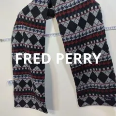 オークション　B-1 FRED PERRY アーガイル柄マフラー