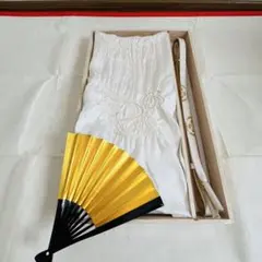 礼装用帯揚げ　帯締め　末広3点セット　結婚式　黒留袖　フォーマル