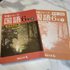 国語 6年下巻 予習シリーズと解説書