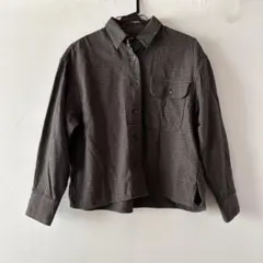 ユニクロ　フランネルシャツ　XSブラウン