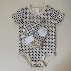 Cottoli 80 ロンパース ボンネット