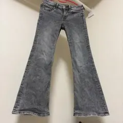 H&M グレー ブーツカットデニム EUR 36