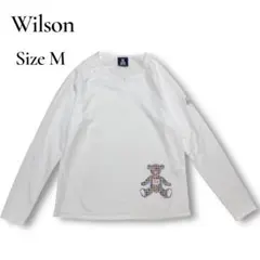 Wilson テディベア 長袖 カットソー M ホワイト スポーツ レディース
