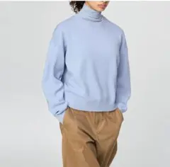 UNIQLO スムースコットンクルーネックセーター BLUE XL