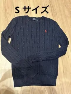 Ralph Lauren ネイビー ケーブルニットセーター