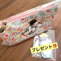ミニーマウス 花柄ポーチ