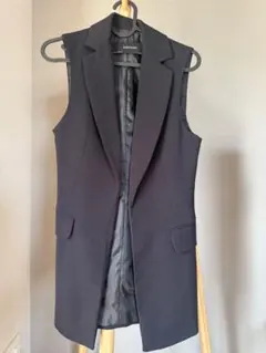 ZARA BASIC ノースリーブ ジャケット ベスト 黒 XSのサムネイル