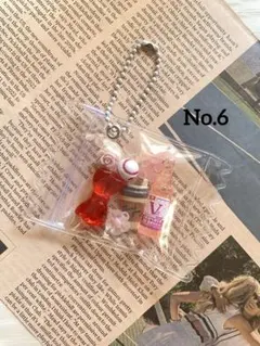 キャンディバッグキーホルダー ガチャ詰めポーチ風 ピンク お酒