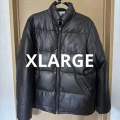 X-LARGE レザーダウンジャケット Lサイズ ダークブラウン