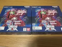 マクロスUNION ARENA 2BOX新品未開封 シール付き ユニアリ ユニオンアリーナマクロス赤青黄SR以下 全種4コン