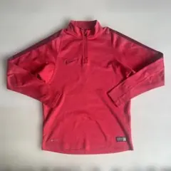 Nike ハーフジップ 長袖カットソー レッド キッズMサイズ 137-147