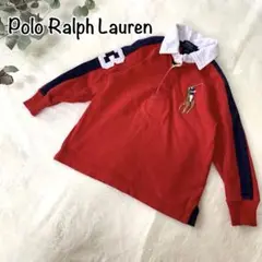 Polo Ralph Lauren /赤 長袖 ポロシャツ/85〜90/ 2歳