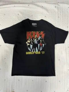 KISS キッス バンドTシャツ '77 ツアー ヴィンテージ ブラック XL