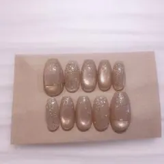 現品　ネイルチップ　フラッシュ　ラメ　マグネットネイル　シンプル