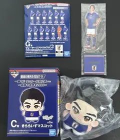 一番くじ　日本代表　c賞　南野、久保、三笘➕ファイル2点 一番くじ サッカー日本代表ver. C賞2種 久保建英 南野拓実、おまけ