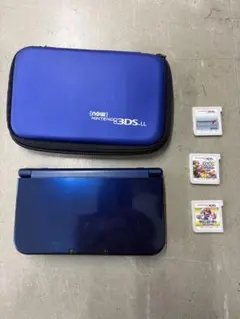 New Nintendo 3DS LL 青色 ケース、ソフト3点セット