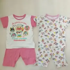 ♡2着セット♡アンパンマン　ドキンちゃん　パジャマ　寝巻　夏　100cm