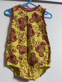 ヒスミニ　柄ロンパース イエロー　80