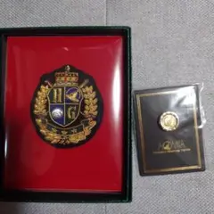 本間ゴルフ　金モールエンブレム　ワッペン、バッジセット