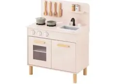 木製ピンクキッチンセット