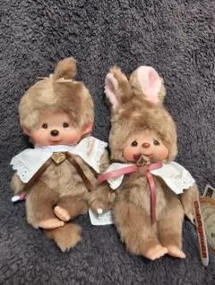 Monchhichi 女の子 ベージュ スウィートブラウン チムたん ぬいぐるみ