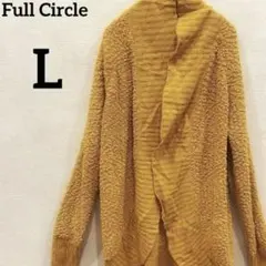 一点もの✨【L】マスタード カーディガン レディース　長袖　無地　シンプル　古着