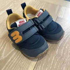 ミキハウス　ベビーシューズ ネイビー/オレンジ