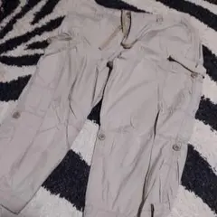 ベージュ カーゴハーフパンツ Mサイズ