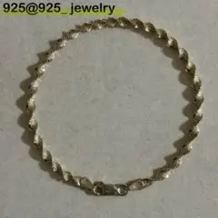 【刻印あり】SPIRAL CHAIN silver925ブレスレットのサムネイル