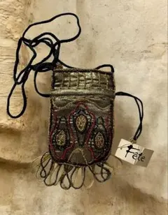 Fête ビーズ刺繍パーティーバッグ VINTAGE •未使用