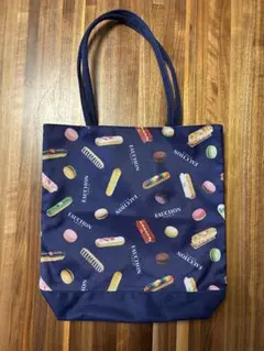 FAUCHON スイーツ柄エコバッグ ネイビー