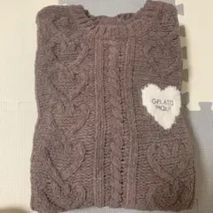 Tちゃん様専用。gelato pique ハート柄ニットワンピース