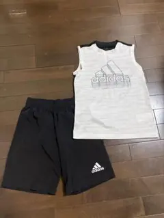 adidas タンクトップ ハーフパンツ 上下セット サッカー130140