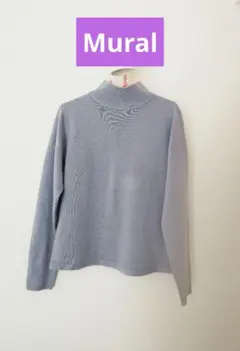 ライトパープル ハイネックセーター