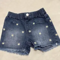 美品・花柄刺繍デニム95