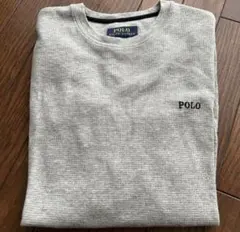 POLO グレー ワッフル生地 長袖トレーナー