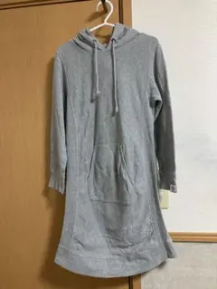 BEAMS BOY ビームスボーイ ロングパーカー グレー チュニック丈のサムネイル